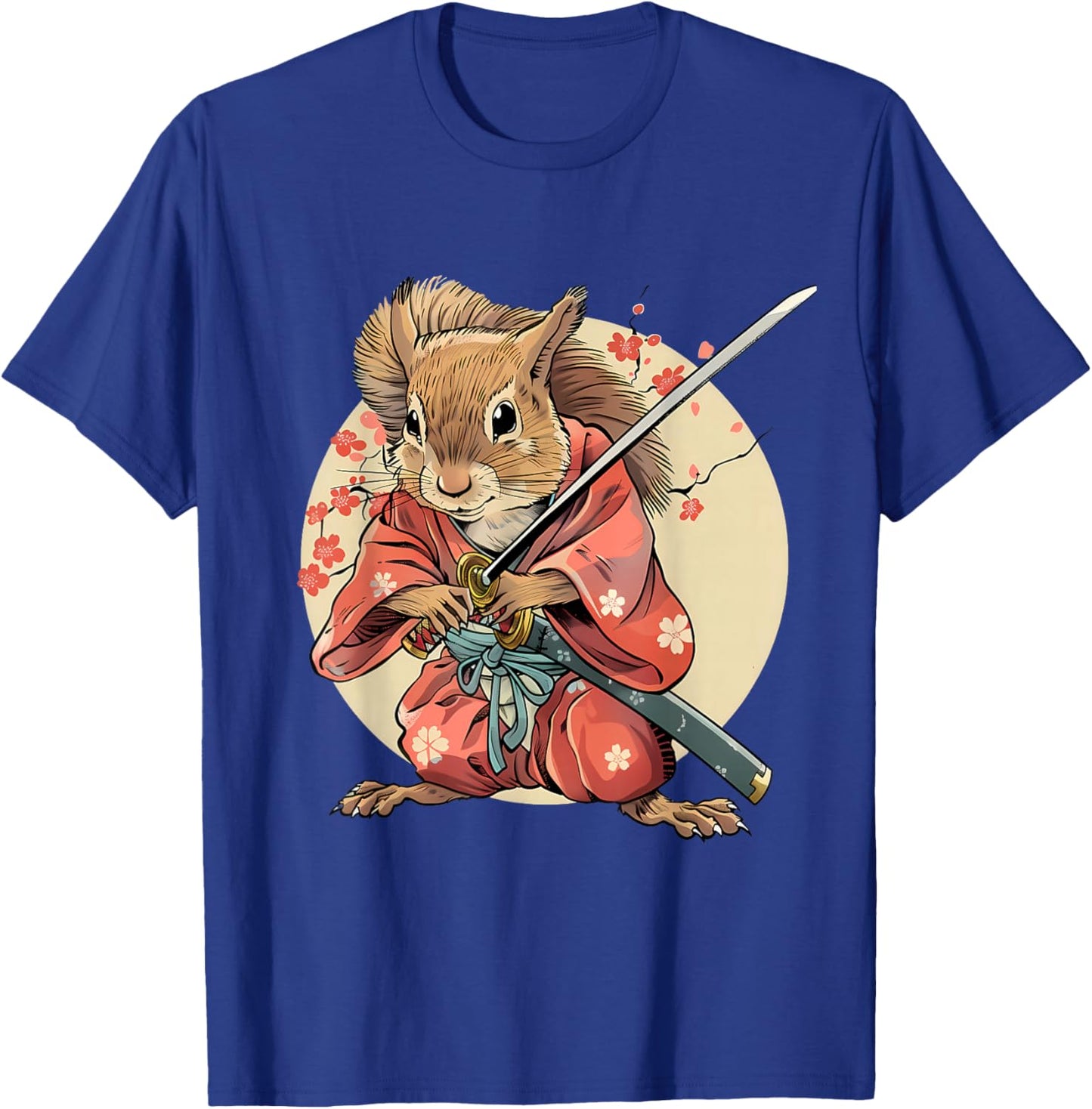 Japanese Warrior Samurai Squirrel Japanese Ninja Squirrel T-Shirt - T-Shirt | Royal