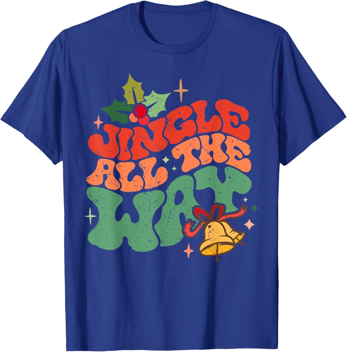 Jingle All The Way Groovy T-Shirt - T-Shirt | Royal