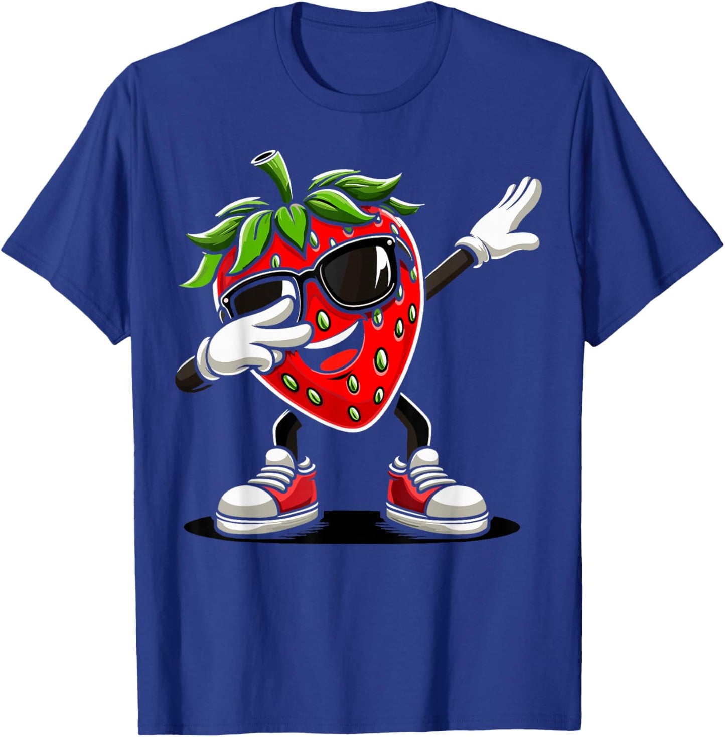Funny Dabbing Strawberry Summer Fruit Lover T-Shirt - T-Shirt | Royal
