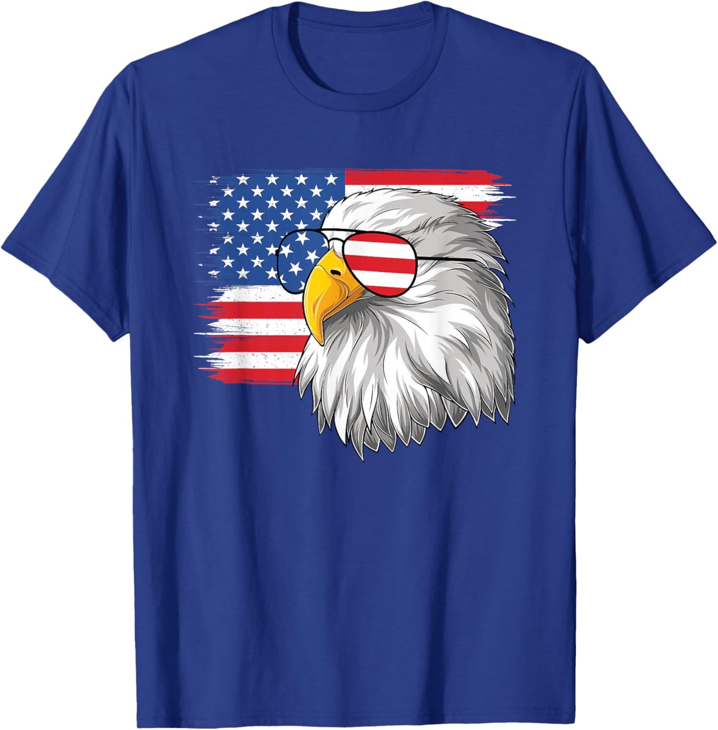 Funny 4th Of July American Flag Patriotic Eagle USA Men Boys T-Shirt - T-Shirt | Royal