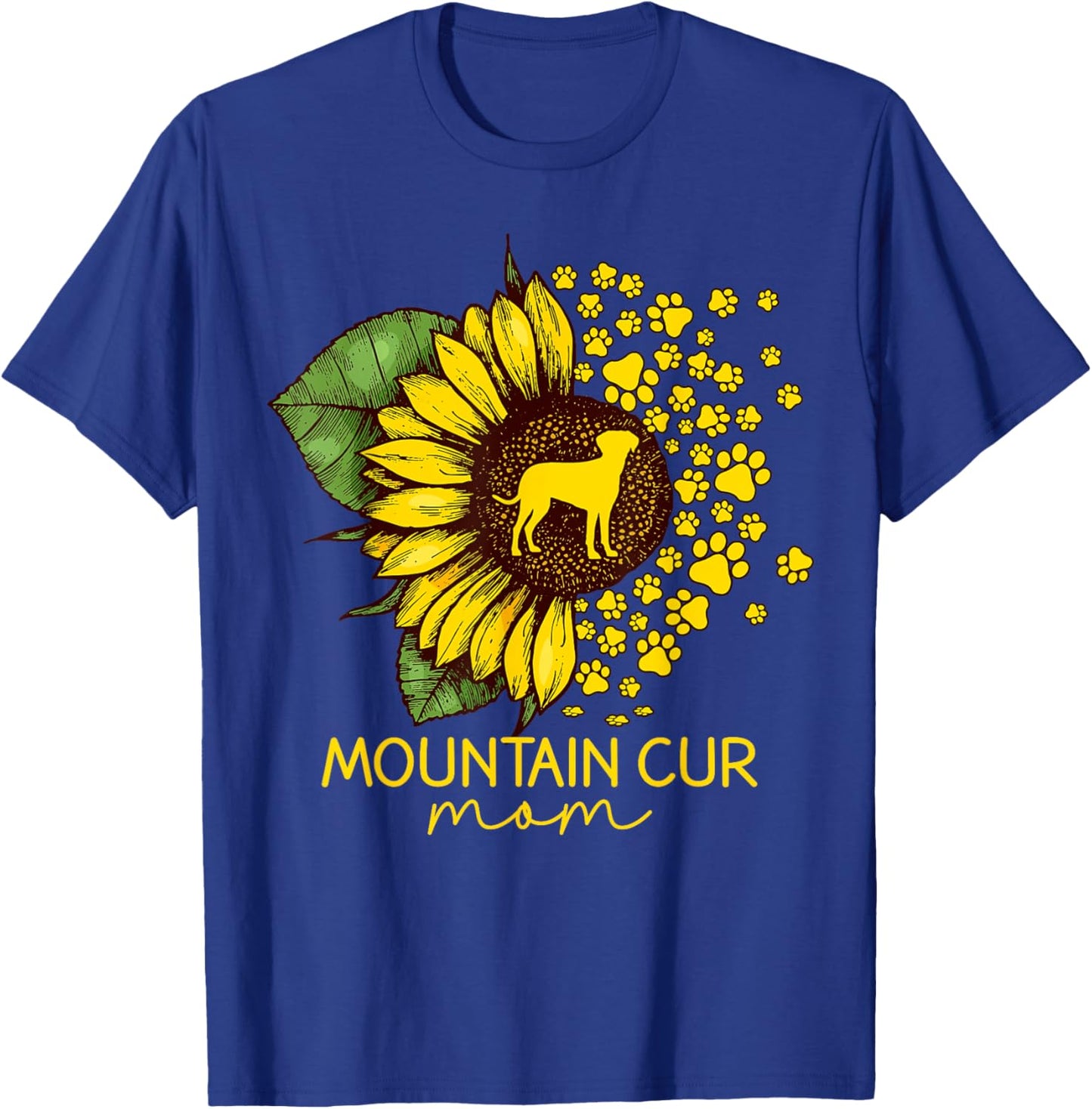 Sunflower Mountain Cur Mom Dog Lover T-Shirt - T-Shirt | Royal