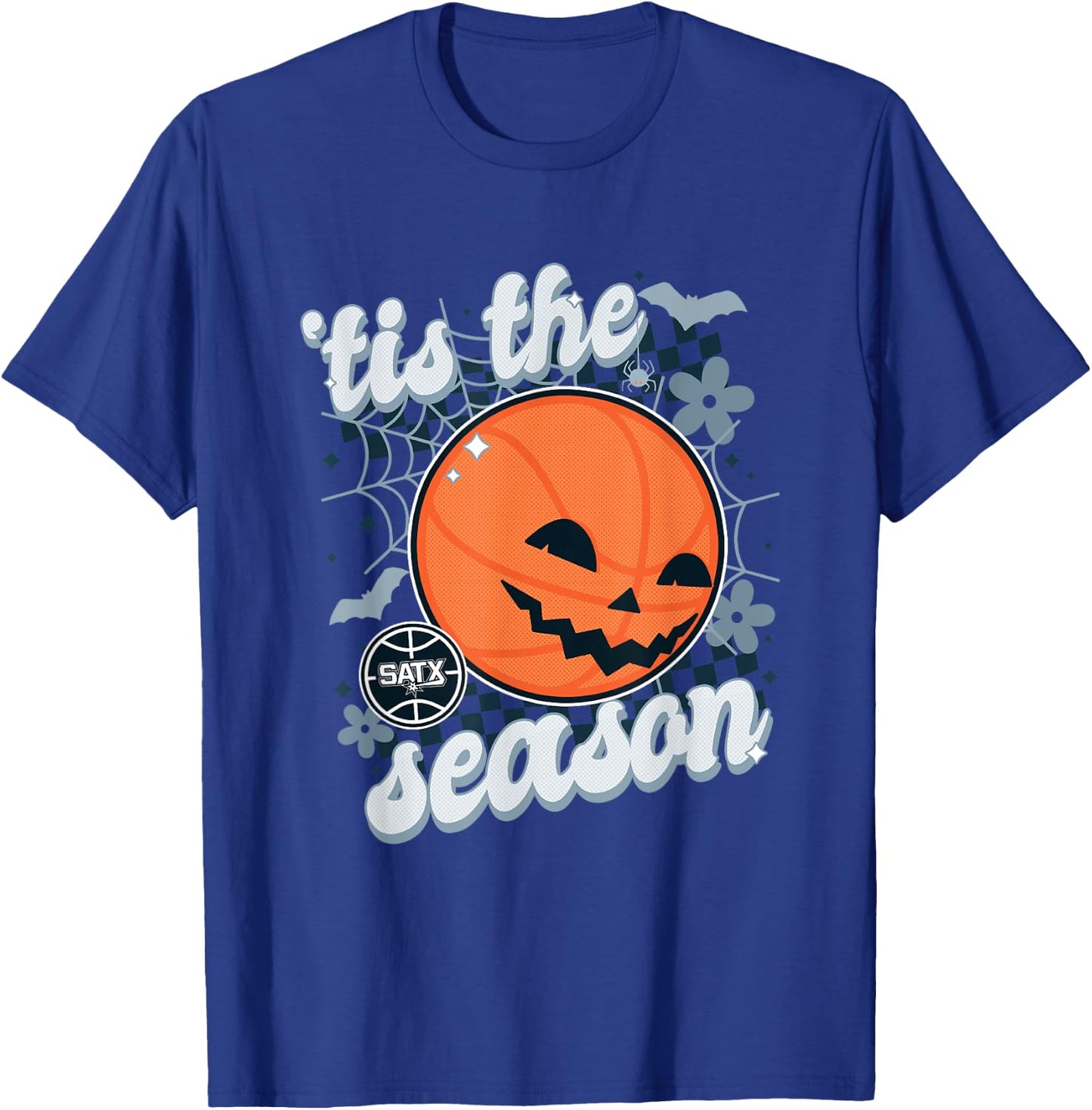 NBA San Antonio Spurs Halloween Spooky Season T-Shirt - T-Shirt | Royal