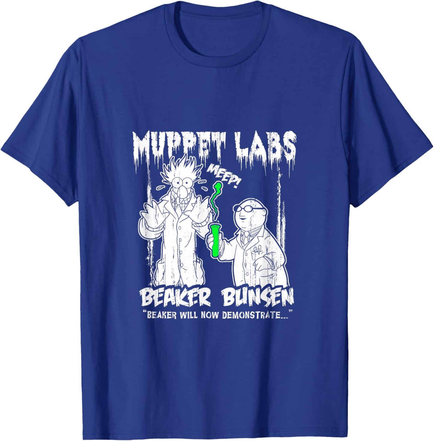 Disney The Muppets Beaker & Bunsen Vintage Muppet Labs T-Shirt - T-Shirt | Royal