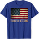 Thank You, Veterans Day, Military Life Army Affairs Grateful T-Shirt - T-Shirt | Royal