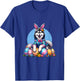 Funny Easter Day Siberian Husky Bunny Costume T-Shirt - T-Shirt | Royal