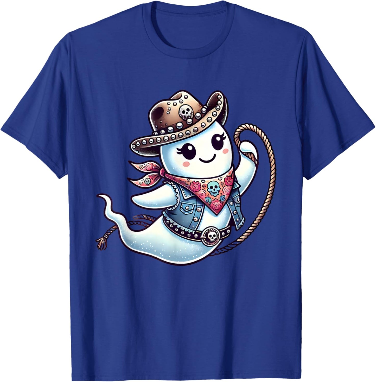 Ghost Cowgirl Country Rodeo Western Halloween Costume T-Shirt - T-Shirt | Royal
