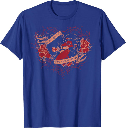 Disney Villains Valentine's Day Scar I'm Out Hunting Vintage T-Shirt - T-Shirt | Royal