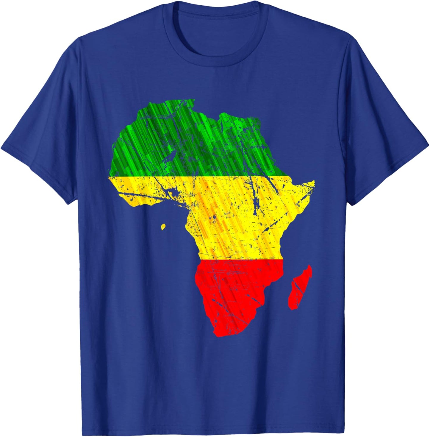 Africa Map Reggae Rasta Green Yellow Red Africa Pride T-Shirt - T-Shirt | Royal