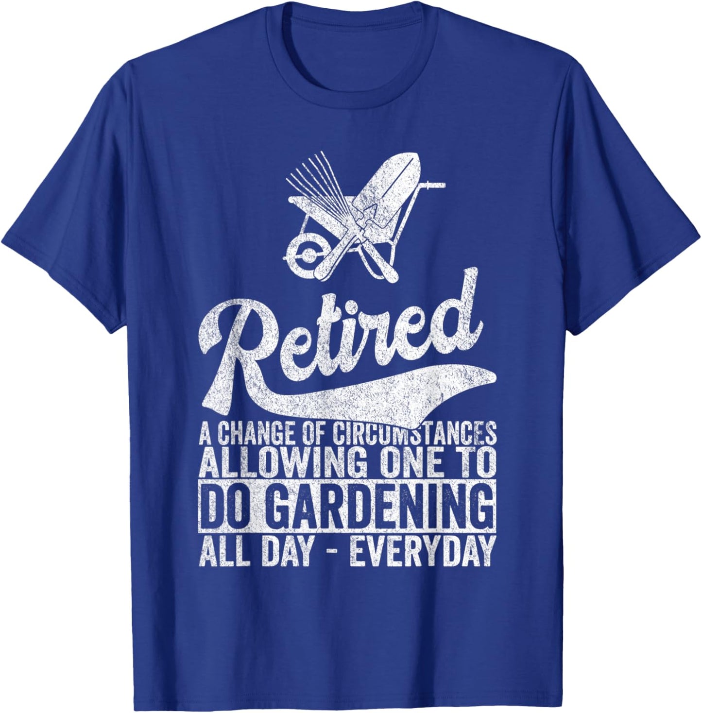 Funny Retired Definition Gardening Gardener Retirement Plan T-Shirt - T-Shirt | Royal