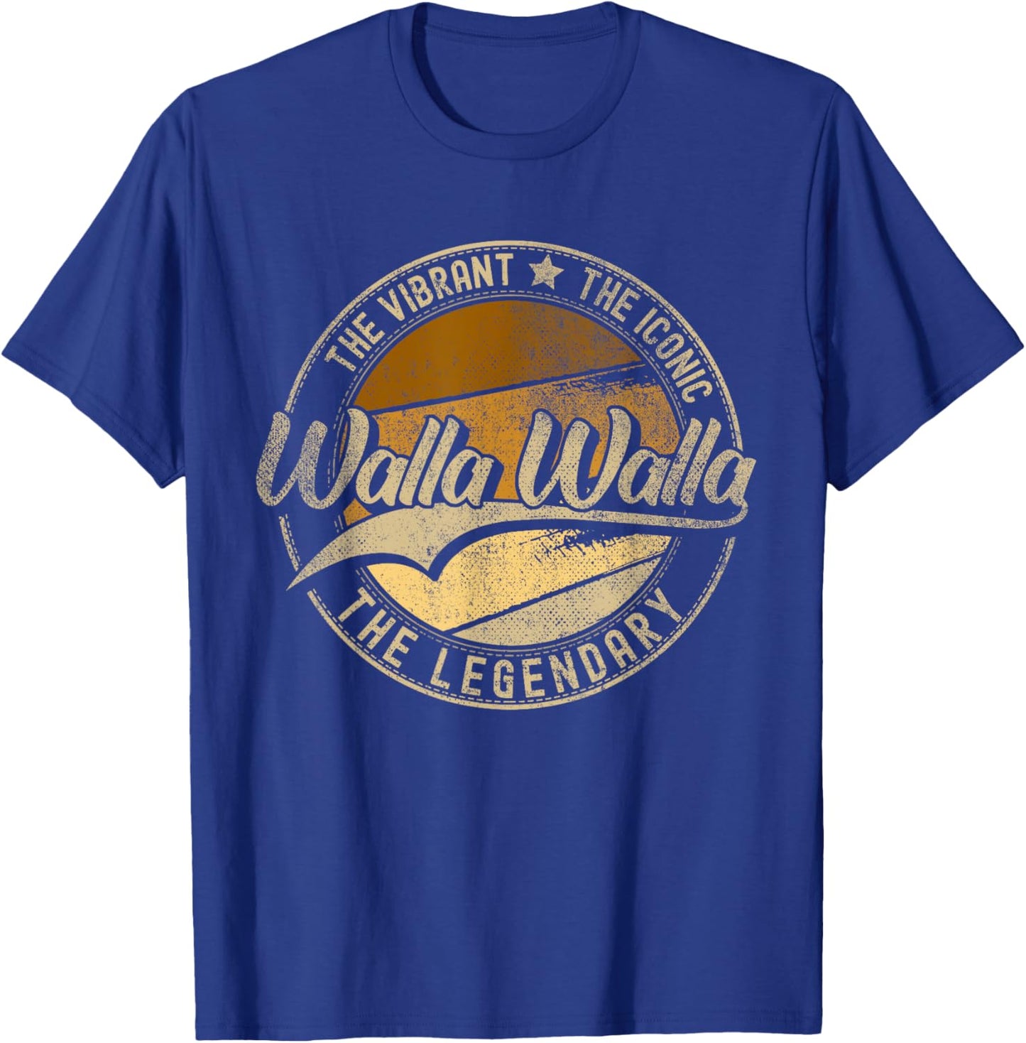 Walla Walla WA | Washington | Vintage Distressed T-Shirt - T-Shirt | Royal
