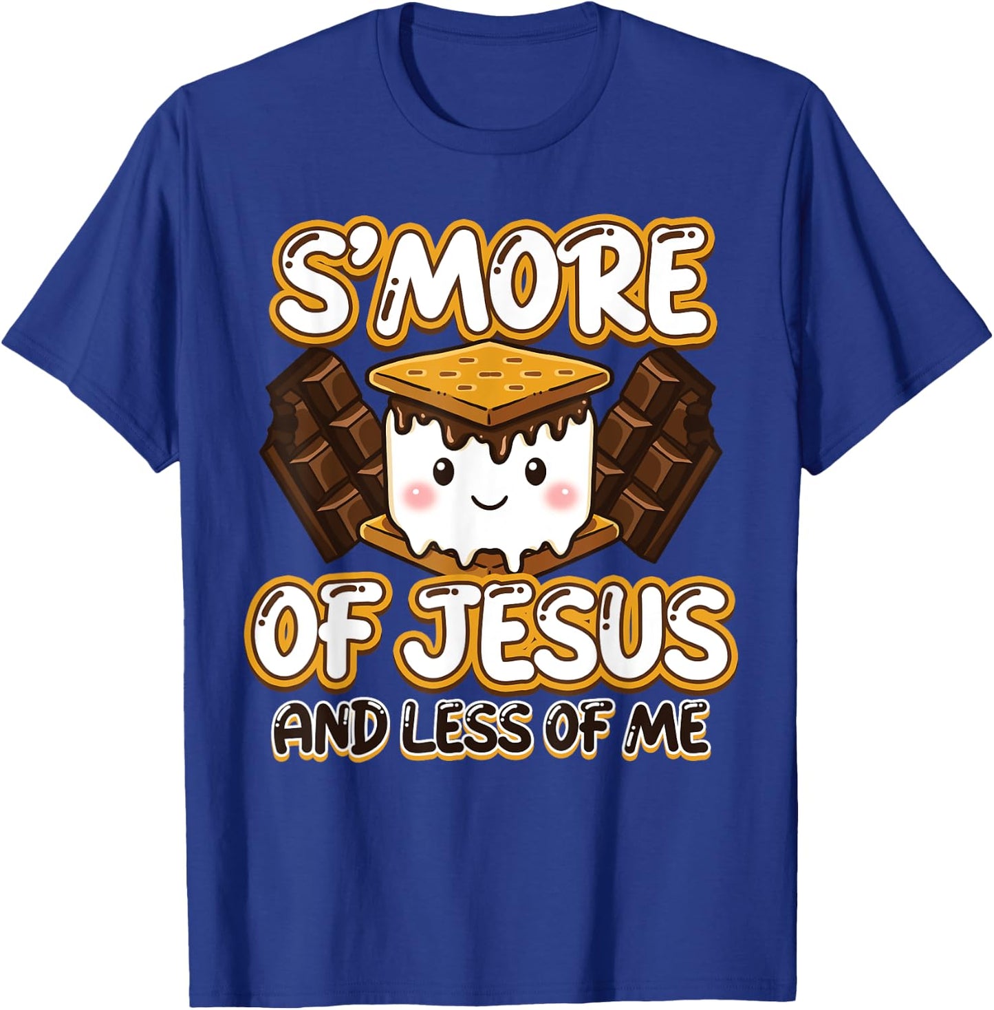 Christian Camping Smore Jesus Less Me Funny Religious Camper T-Shirt - T-Shirt | Royal