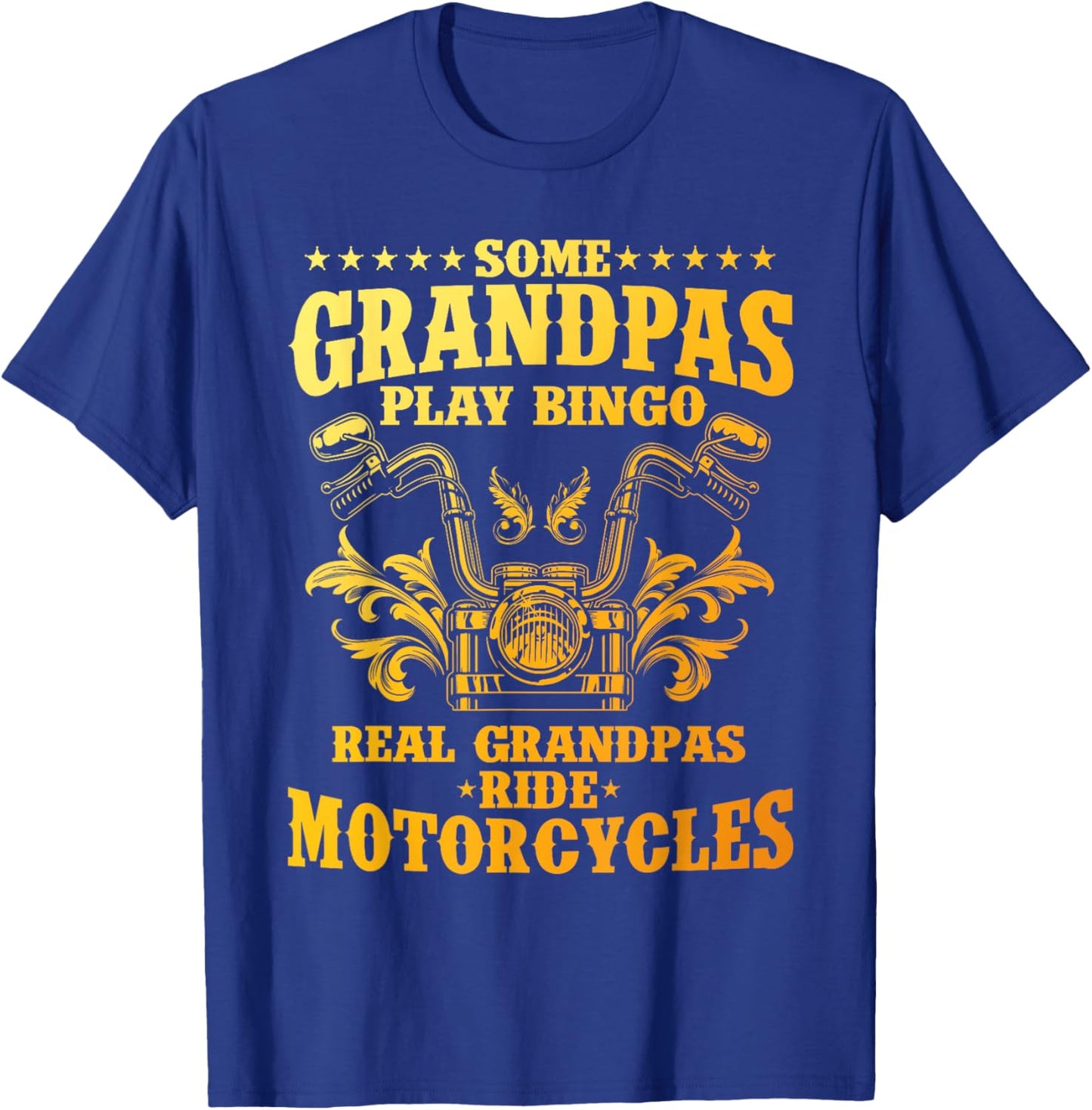 Cool Grandpa Motorcycle Design Biker Motorbike Lover T-Shirt - T-Shirt | Royal