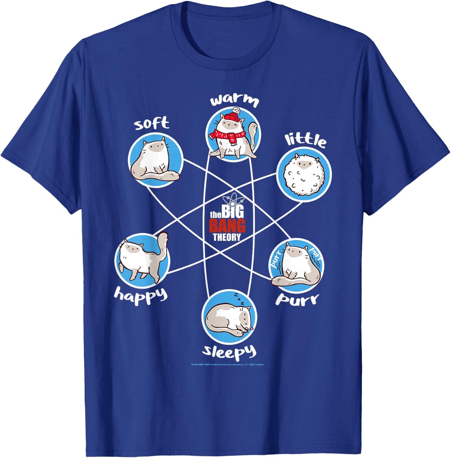 The Big Bang Theory Soft Warm Little Happy Sleepy Kitty T-Shirt - T-Shirt | Royal