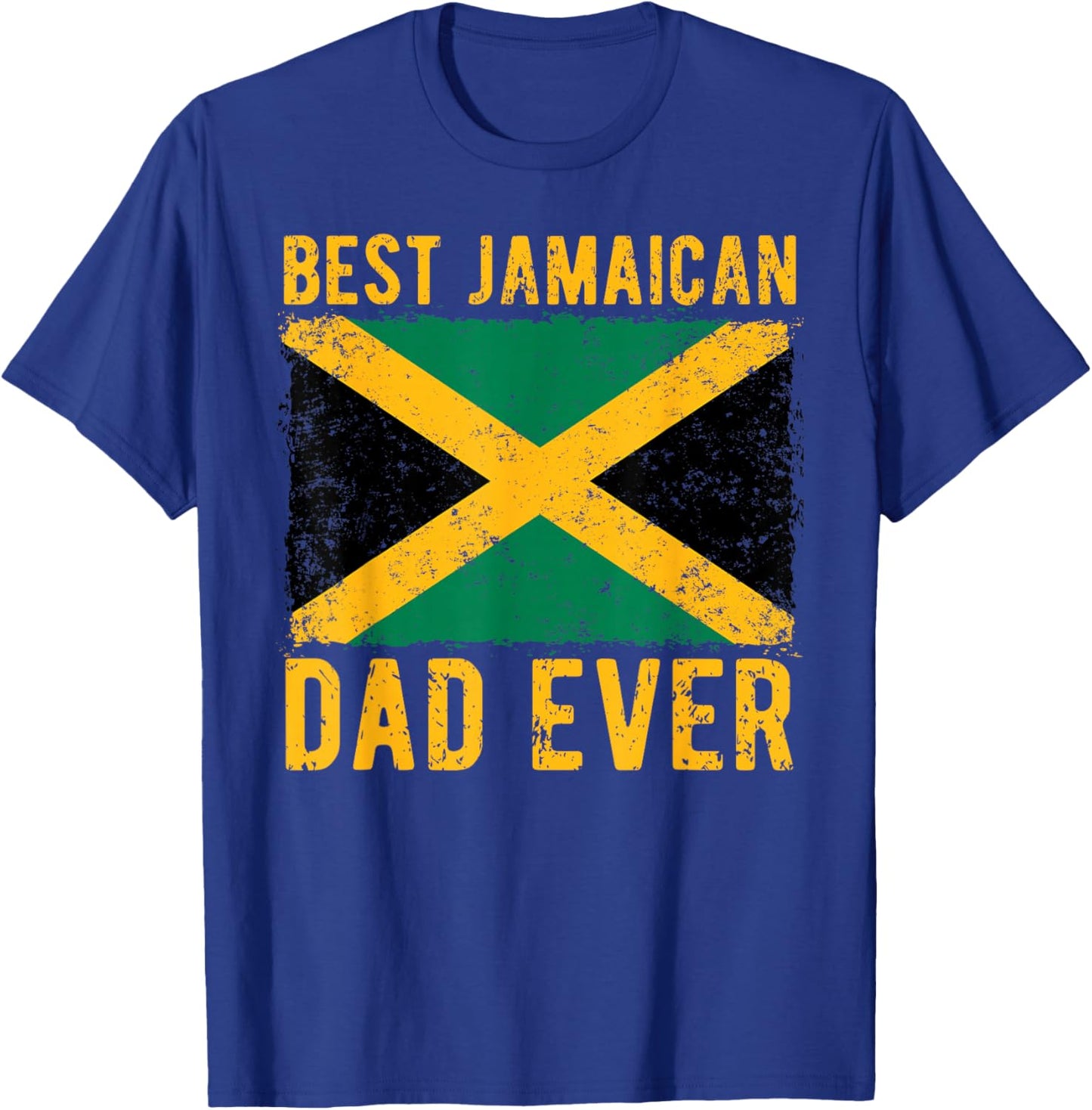 Best Jamaican Dad Ever Jamaica Flag Fathers Day Jamaican Dad T-Shirt - T-Shirt | Royal
