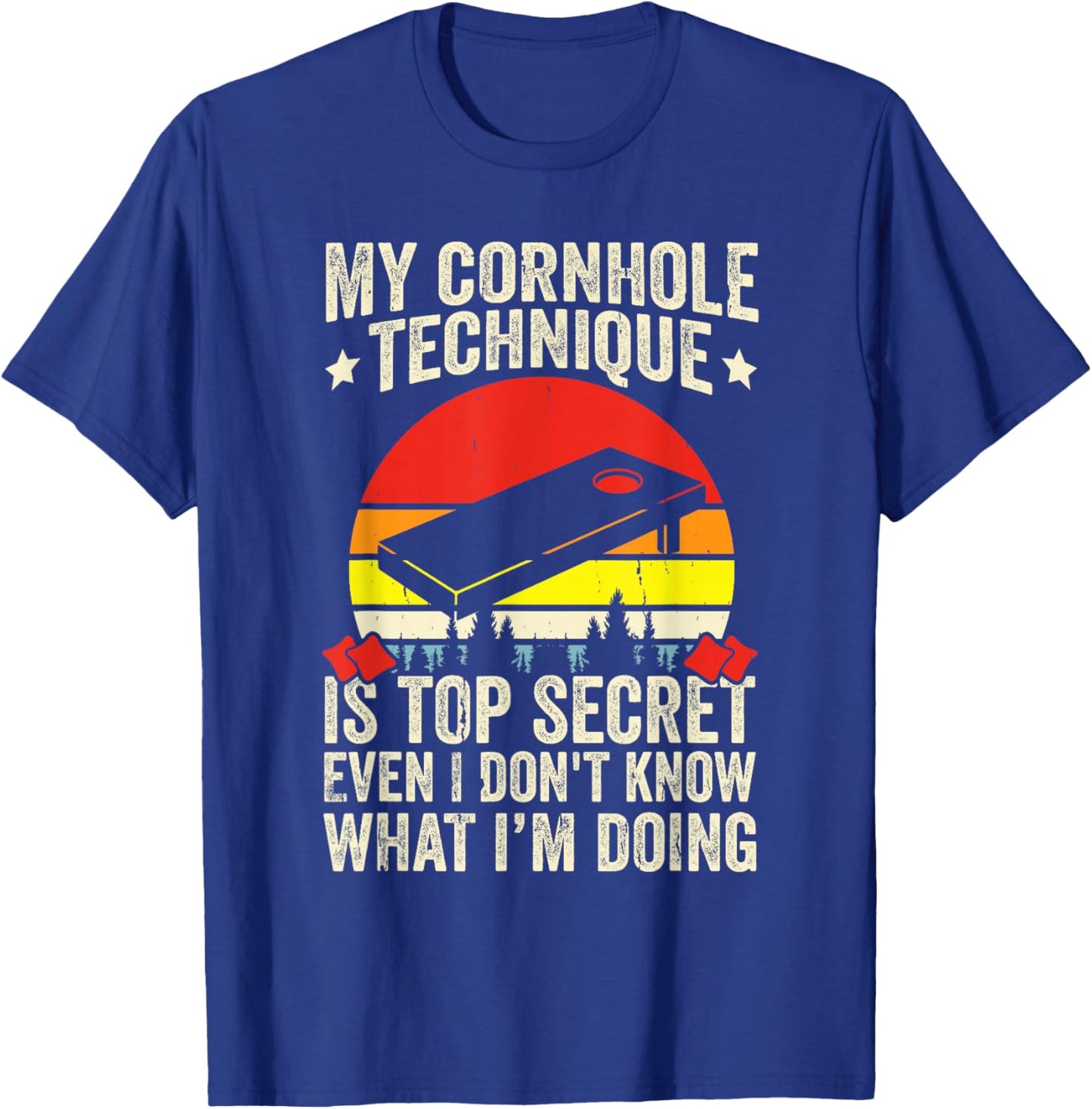 Funny Toss Game Cornhole T-Shirt - T-Shirt | Royal