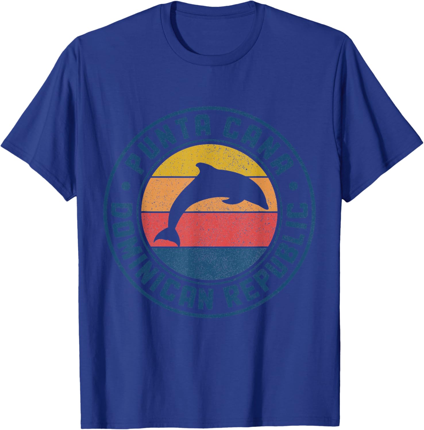 Punta Cana Dominican Republic Dolphin Souvenir Vintage T-Shirt - T-Shirt | Royal