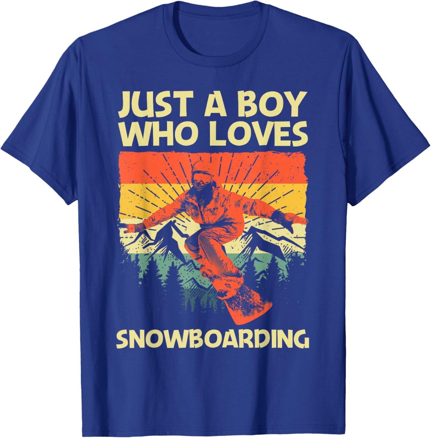 Cool Snowboarding Design For Boys Kids Snowboard Snowboarder T-Shirt - T-Shirt | Royal