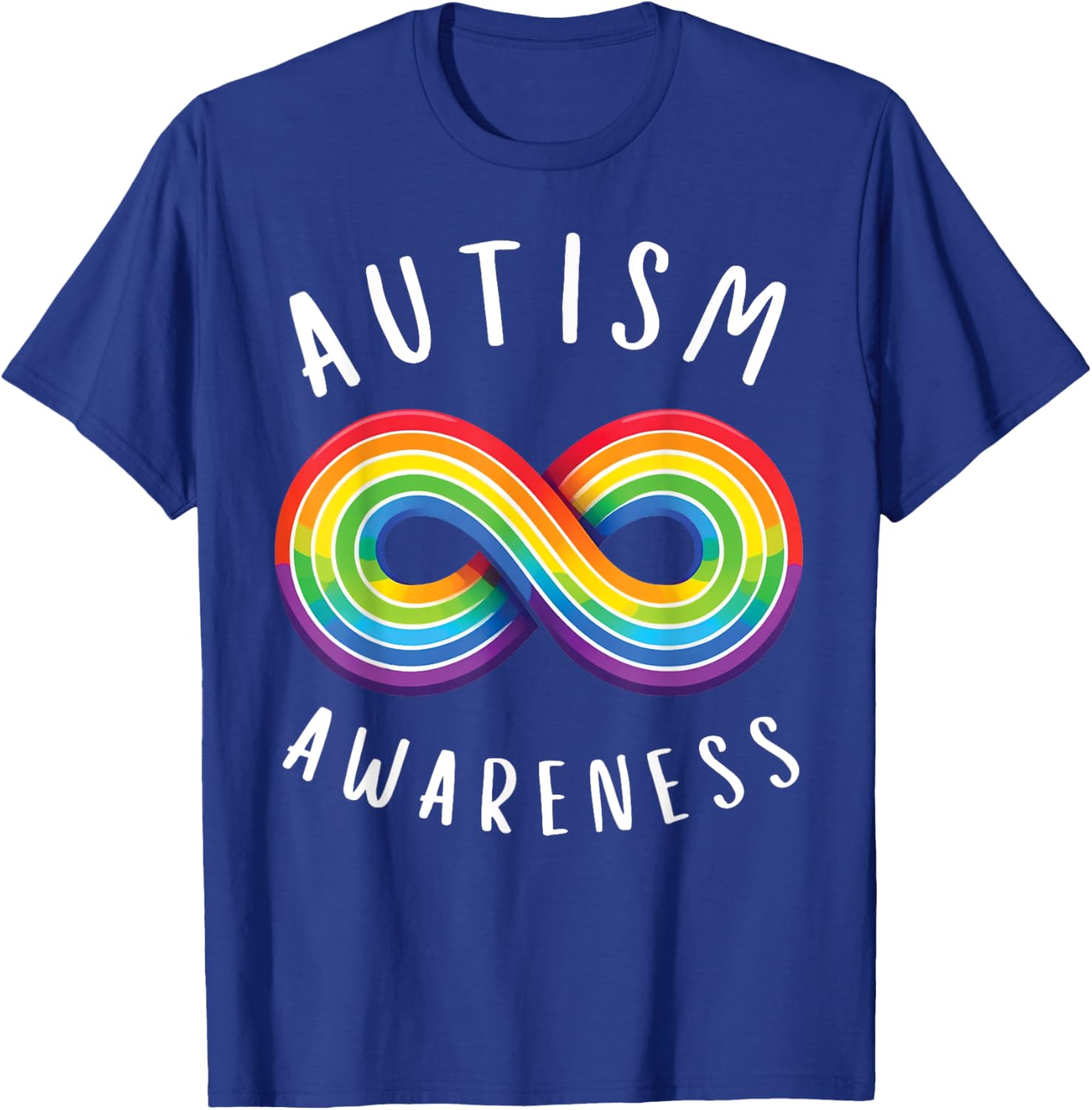 Rainbow Infinity Autism Awareness T-Shirt - T-Shirt | Royal