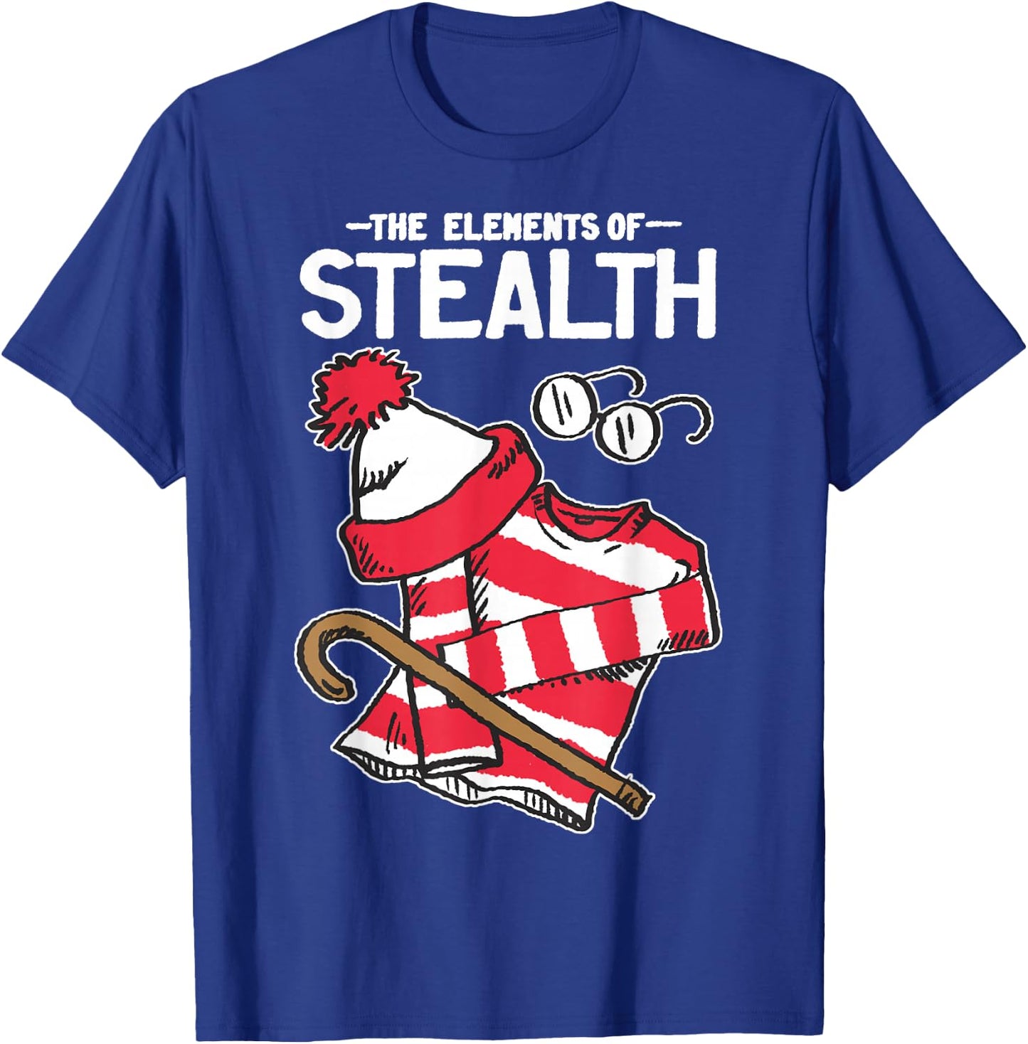 Where's Waldo Elements of Stealth Outfit Graphic T-Shirt - T-Shirt | Royal