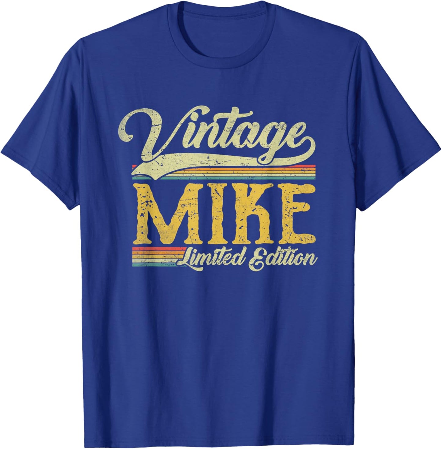 Vintage Mike Name Saying Funny Mike T-Shirt - T-Shirt | Royal
