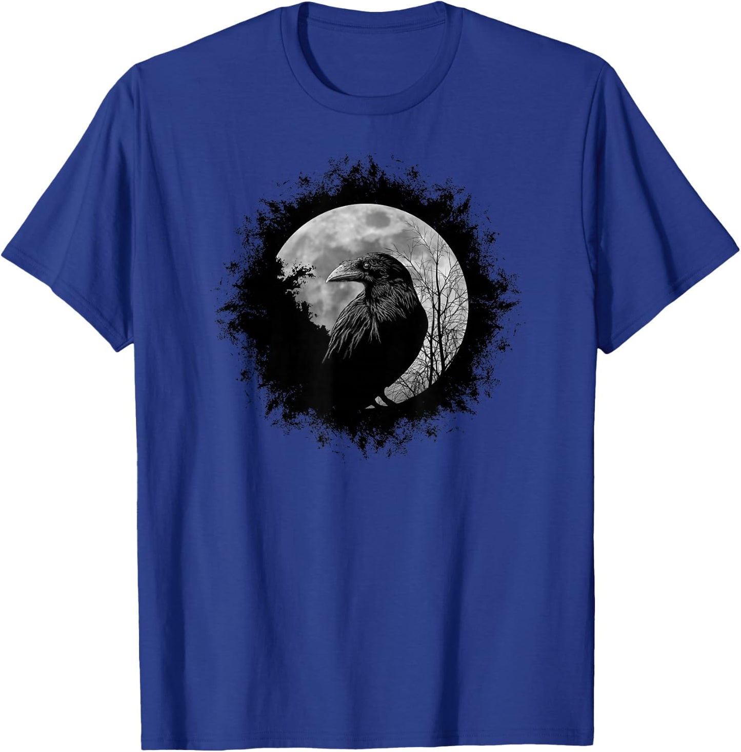 Black Crow Mystical Raven at Full Moon T-Shirt - T-Shirt | Royal