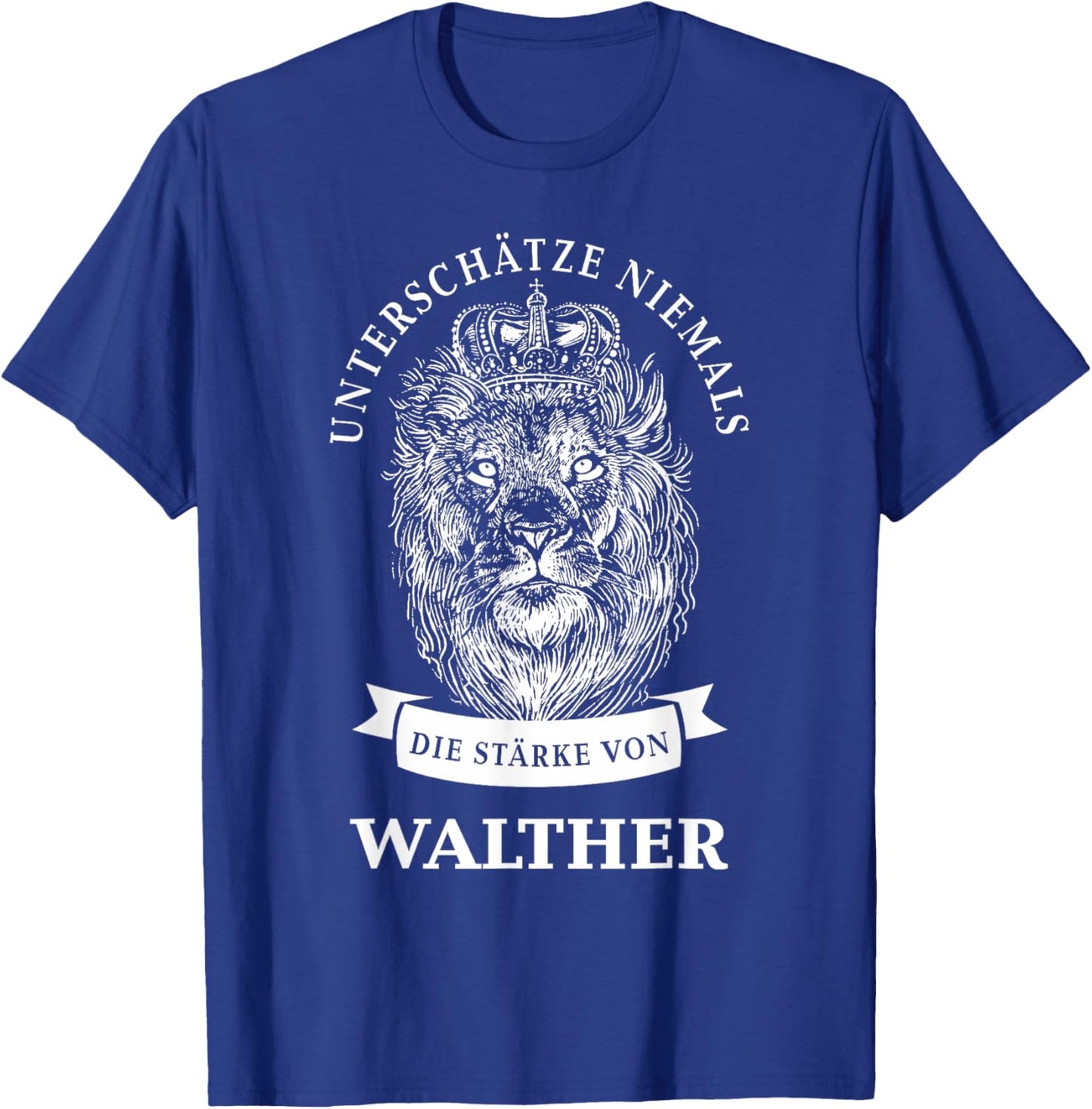 Walther Gift Name Lion T-Shirt - T-Shirt | Royal