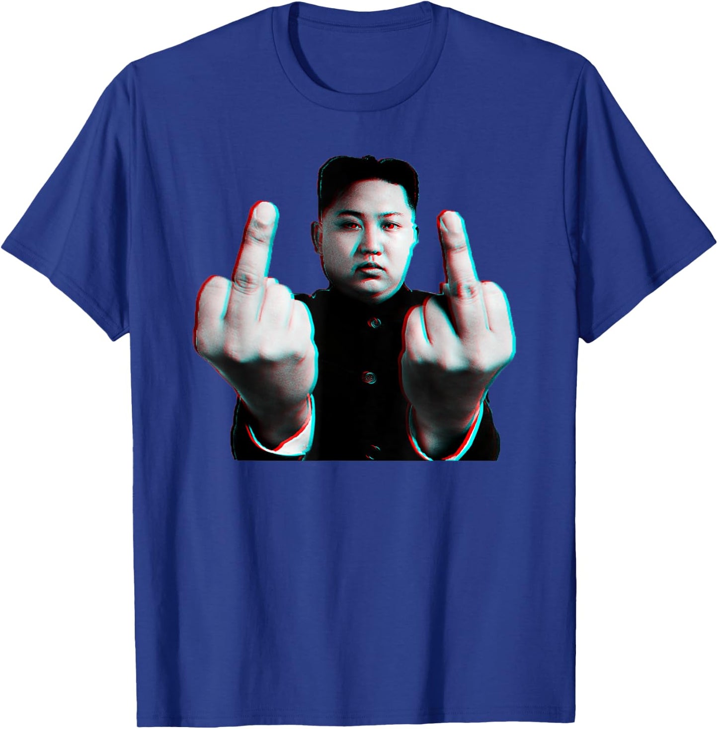Kim Jong Boom -Adults Black Cartoon Modern Casual T-Shirt - T-Shirt | Royal