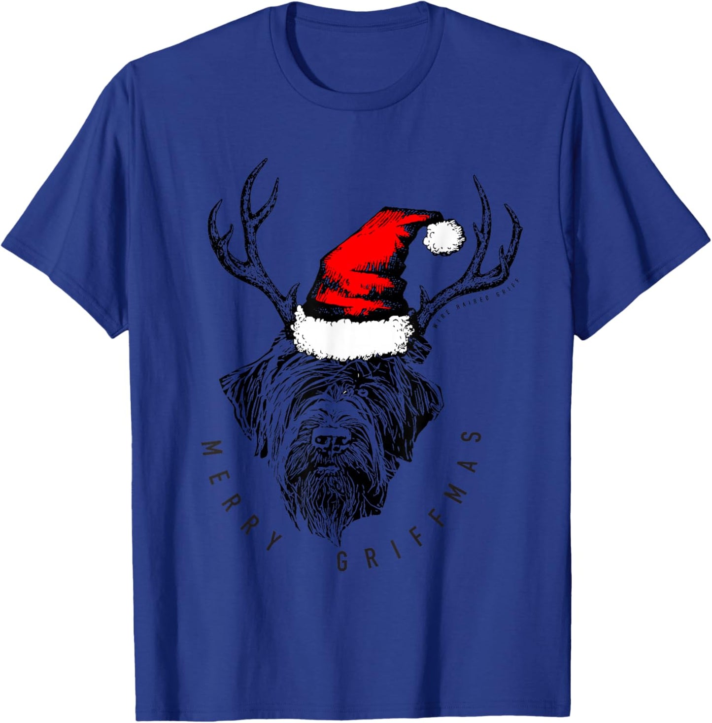 Wire Haired Pointing Griffon Griffmas T-Shirt - T-Shirt | Royal