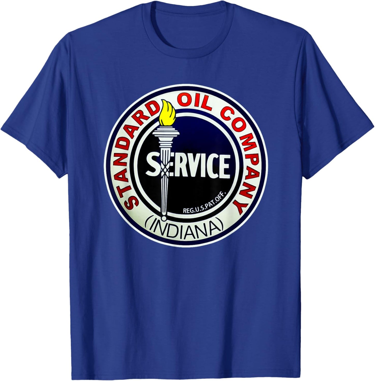 Retro Vintage Gas Station Standard Motor Oil Car Bike Garage T-Shirt - T-Shirt | Royal