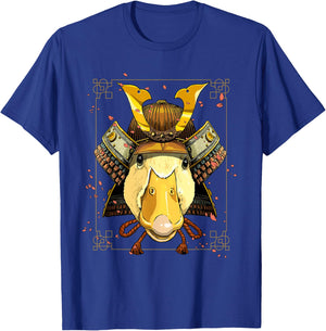Japanese Samurai Duck Bird Animal Face Waterfowl Duck Lover T-Shirt - T-Shirt | Royal