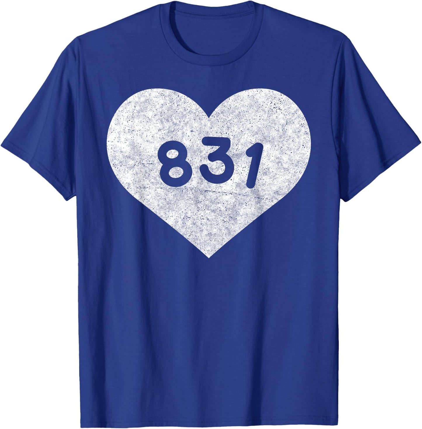California Area Code 831 Heart Shirt State Gift T-Shirt - T-Shirt | Royal
