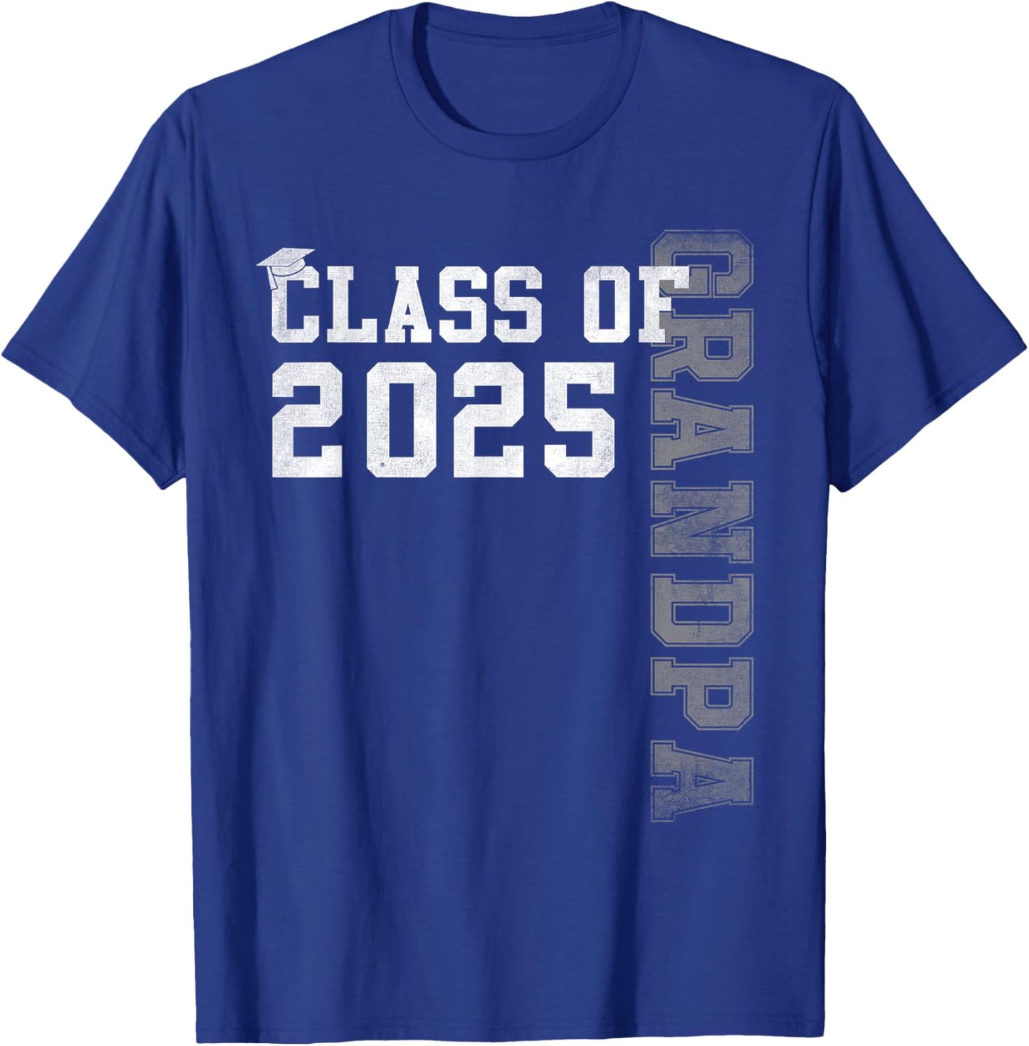 Grandpa Senior 2025 Proud Grandpa Of A Class Of 2025 T-Shirt - T-Shirt | Royal
