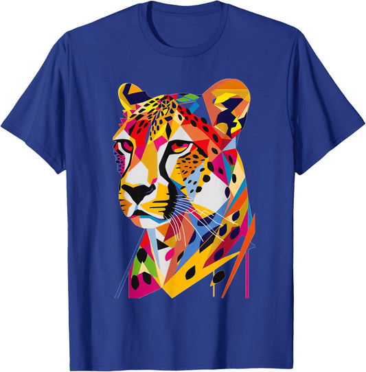 Cheetah Geometric T-Shirt - T-Shirt | Royal