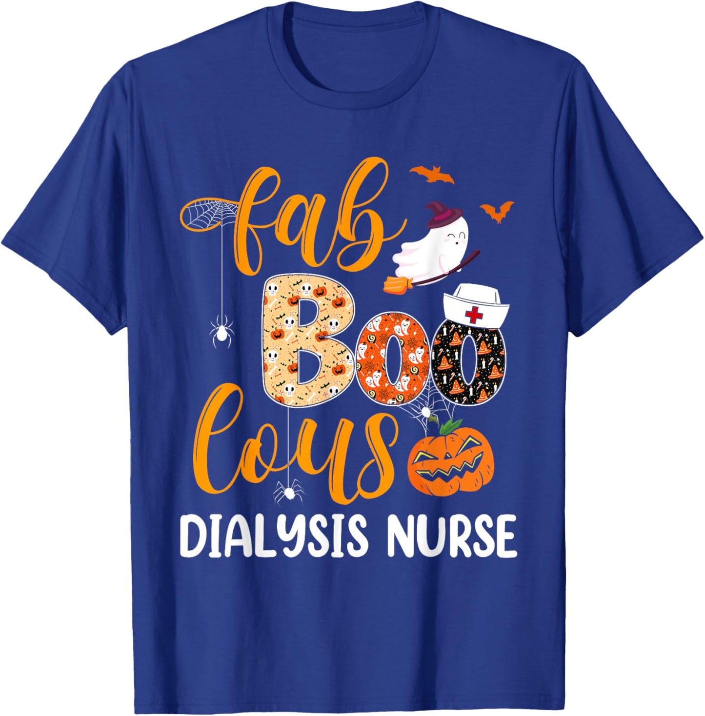 Fabulous Nurse Costume Faboolous Dialysis Nurse Halloween T-Shirt - T-Shirt | Royal