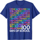 100th Day of School Teacher Kids 100 Days Math Numbers T-Shirt - T-Shirt | Royal