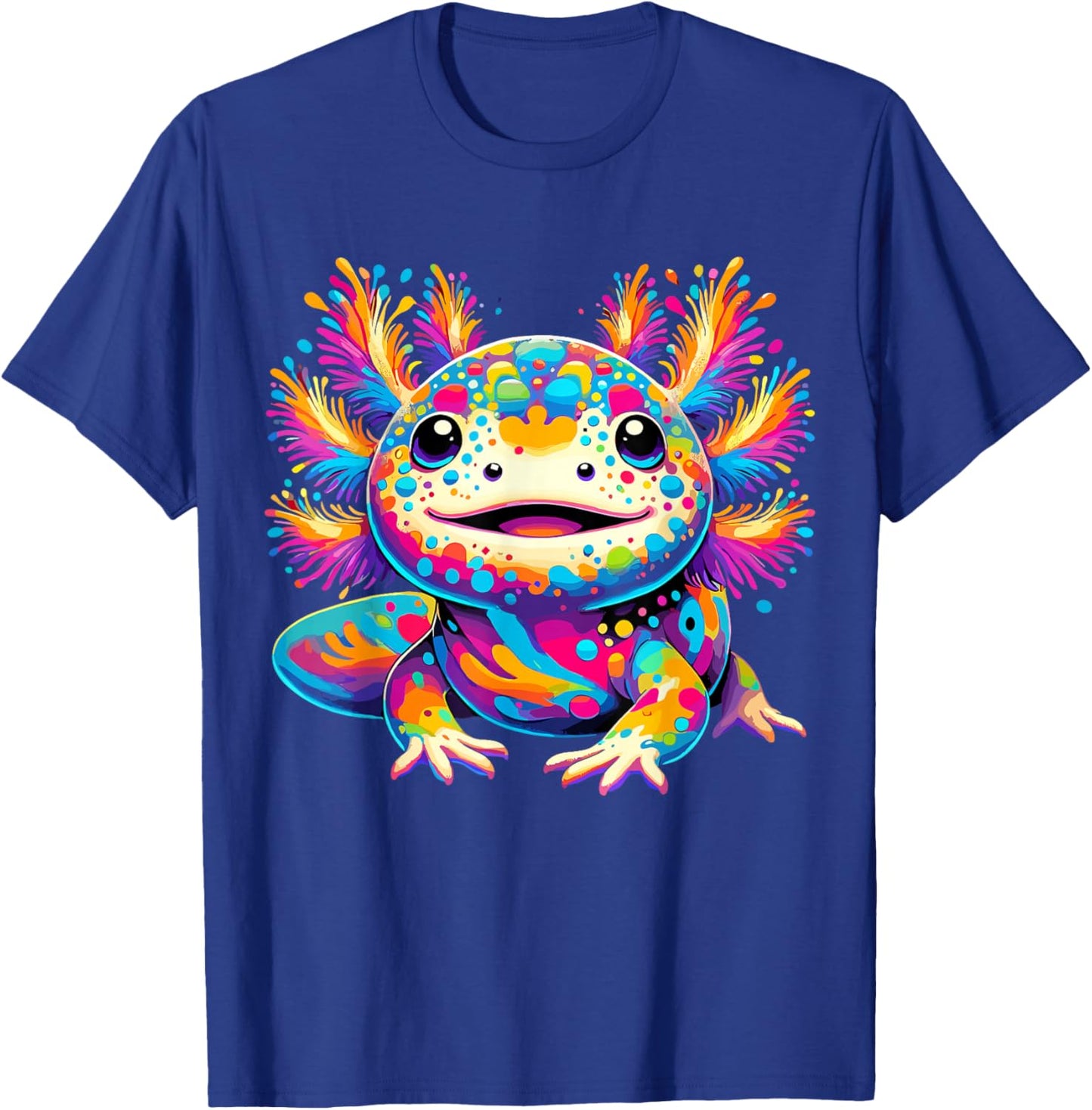 Axolotl Kawaii Colorful love Axolotls T-Shirt - T-Shirt | Royal