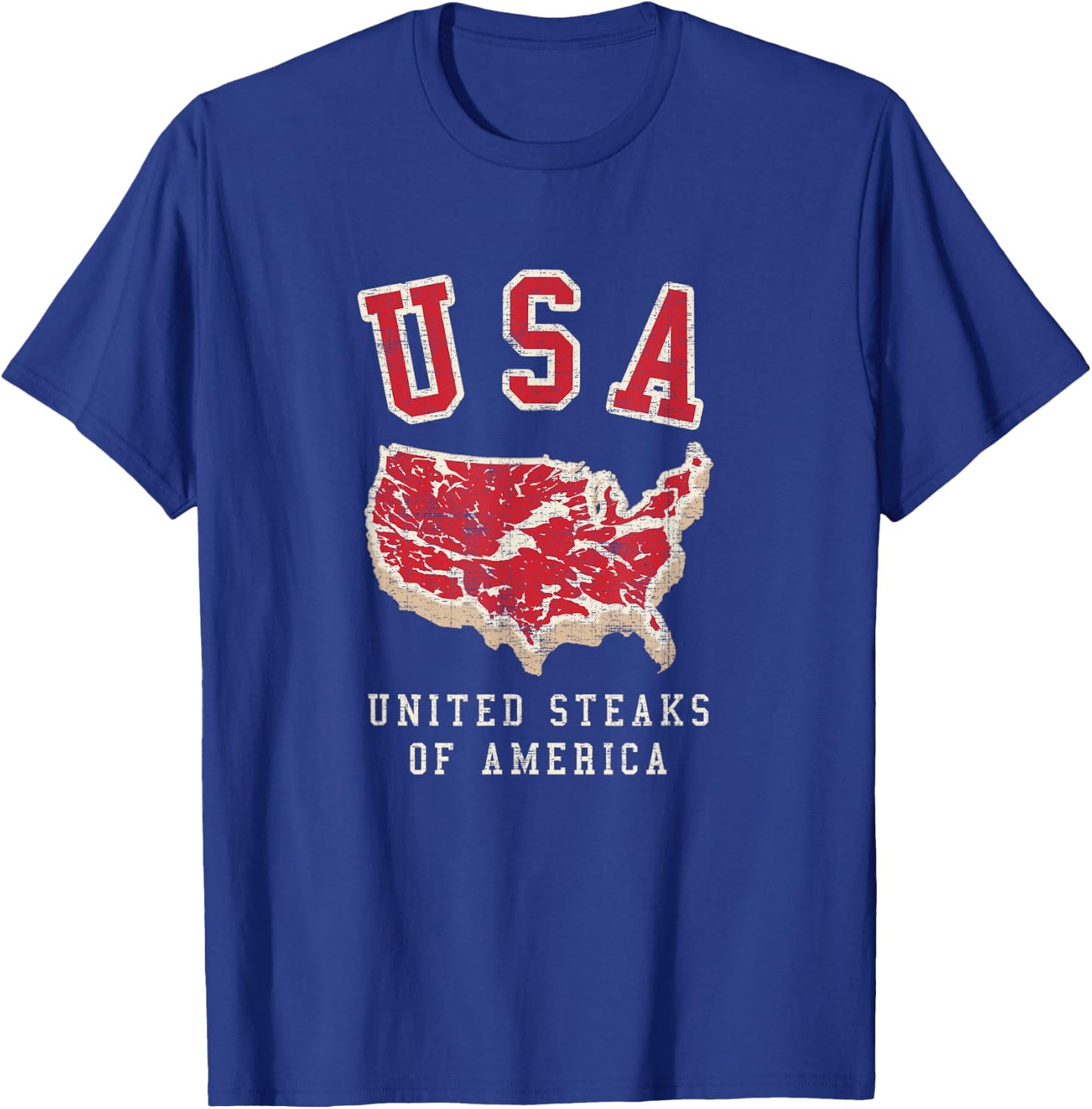 USA United Steaks Of America BBQ T-Shirt - T-Shirt | Royal