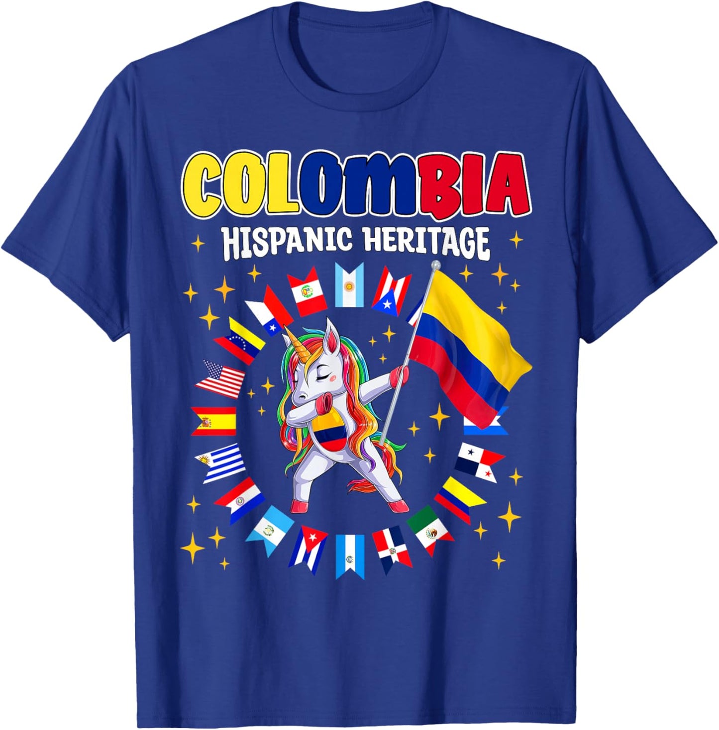 Hispanic Heritage Month Colombia kids boys girls toddlers T-Shirt - T-Shirt | Royal