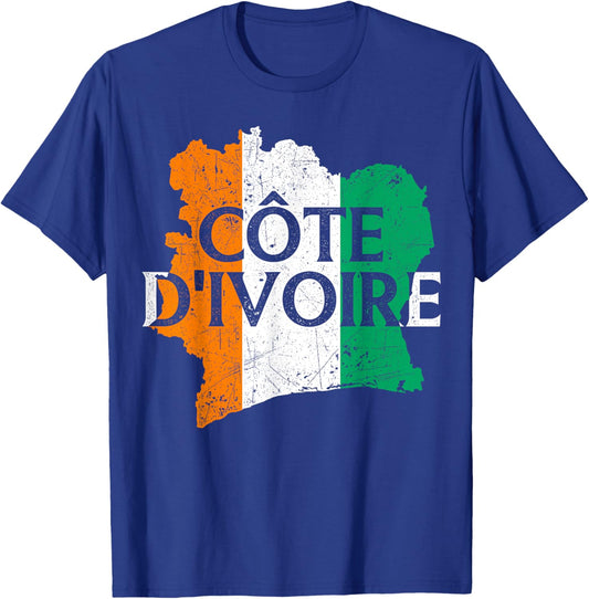 Cote d'Ivoire Country Map Flag Proud Ivorian Patriotic T-Shirt - T-Shirt | Royal