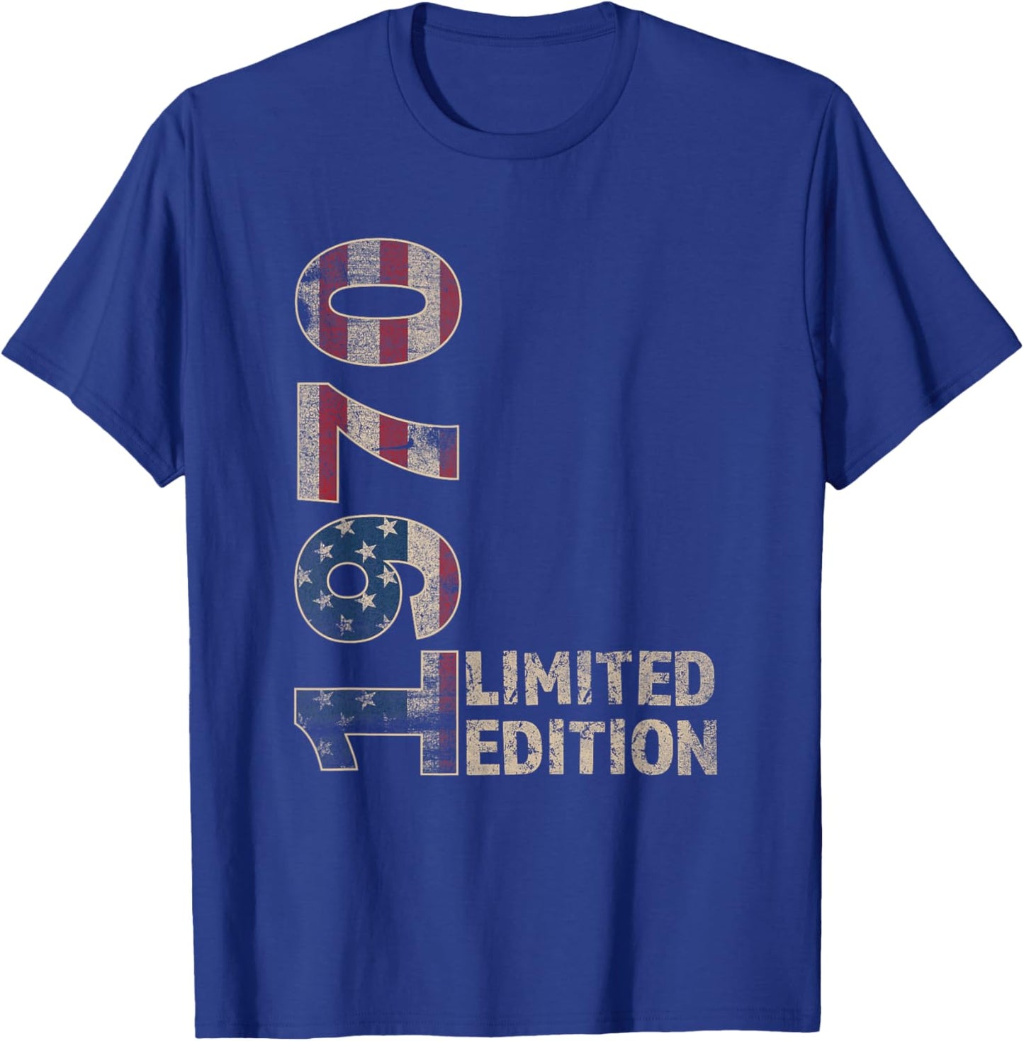 55th Birthday Gift Men Vintage Born 1970 Turning 55 Year Old T-Shirt - T-Shirt | Royal