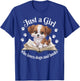 Just a Girl Who Loves Dogs and Books Cute Dog T-Shirt - T-Shirt | Royal