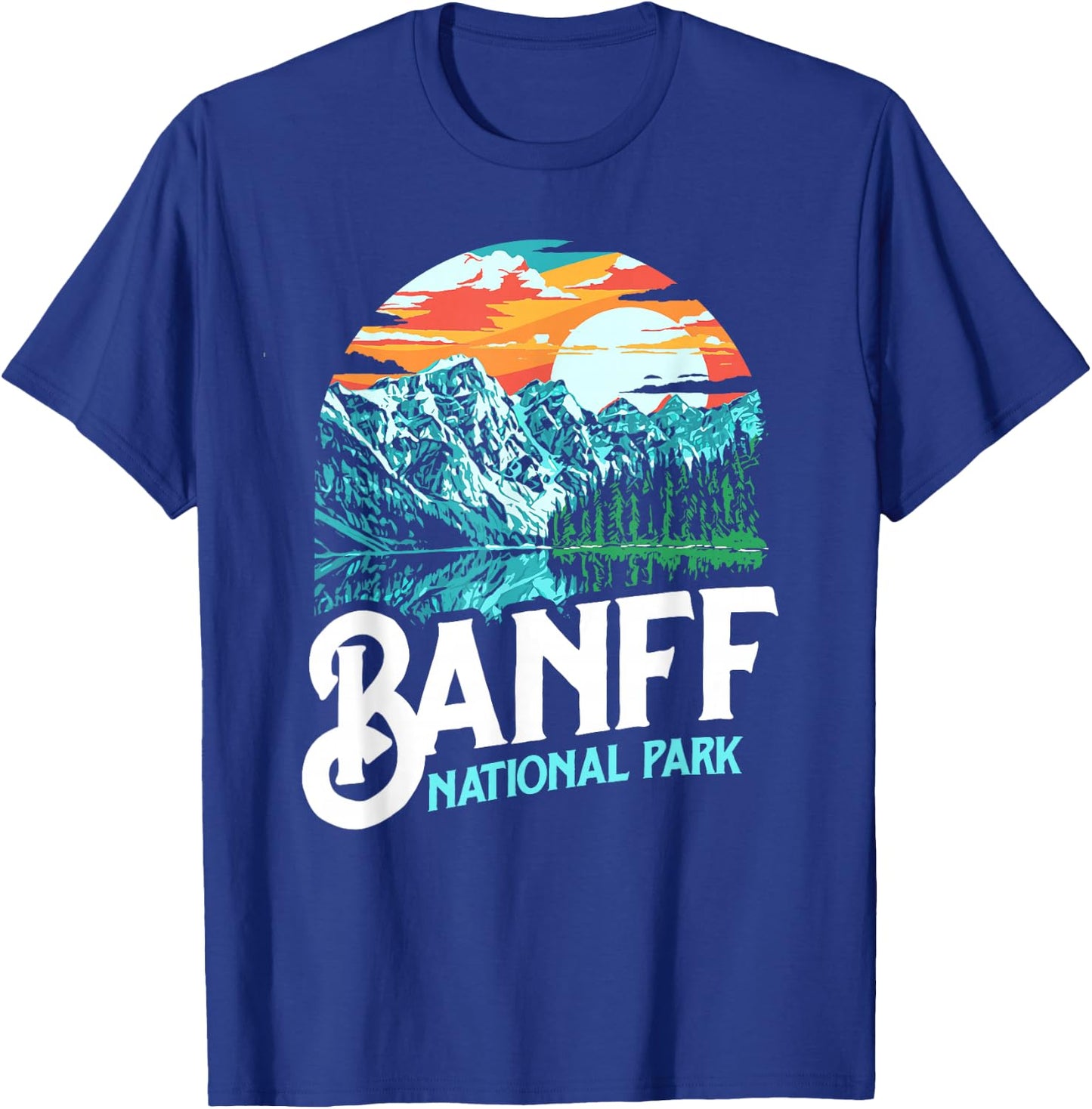 Banff National Park Lake Louise Canada Vintage Graphic T-Shirt - T-Shirt | Royal