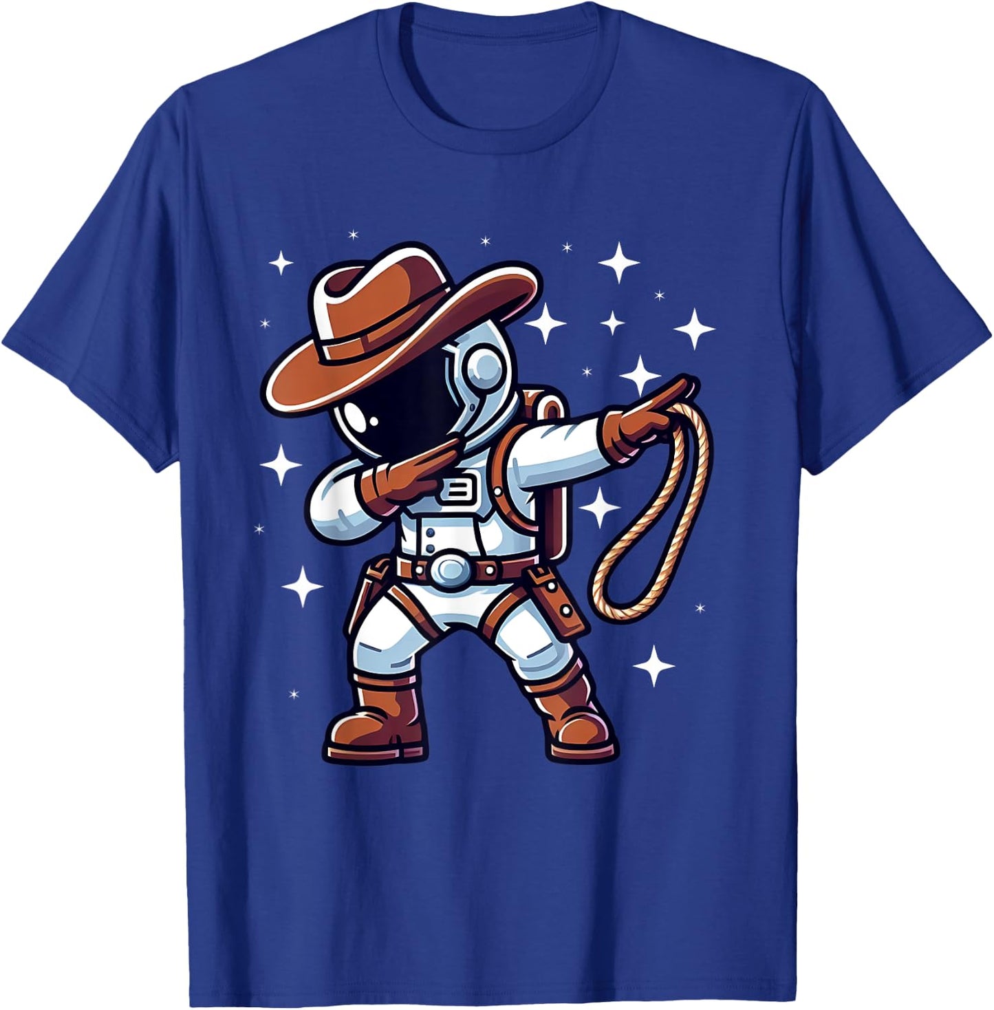 Dabbing Astronaut Cowboy Space Halloween Costume Men Kids T-Shirt - T-Shirt | Royal