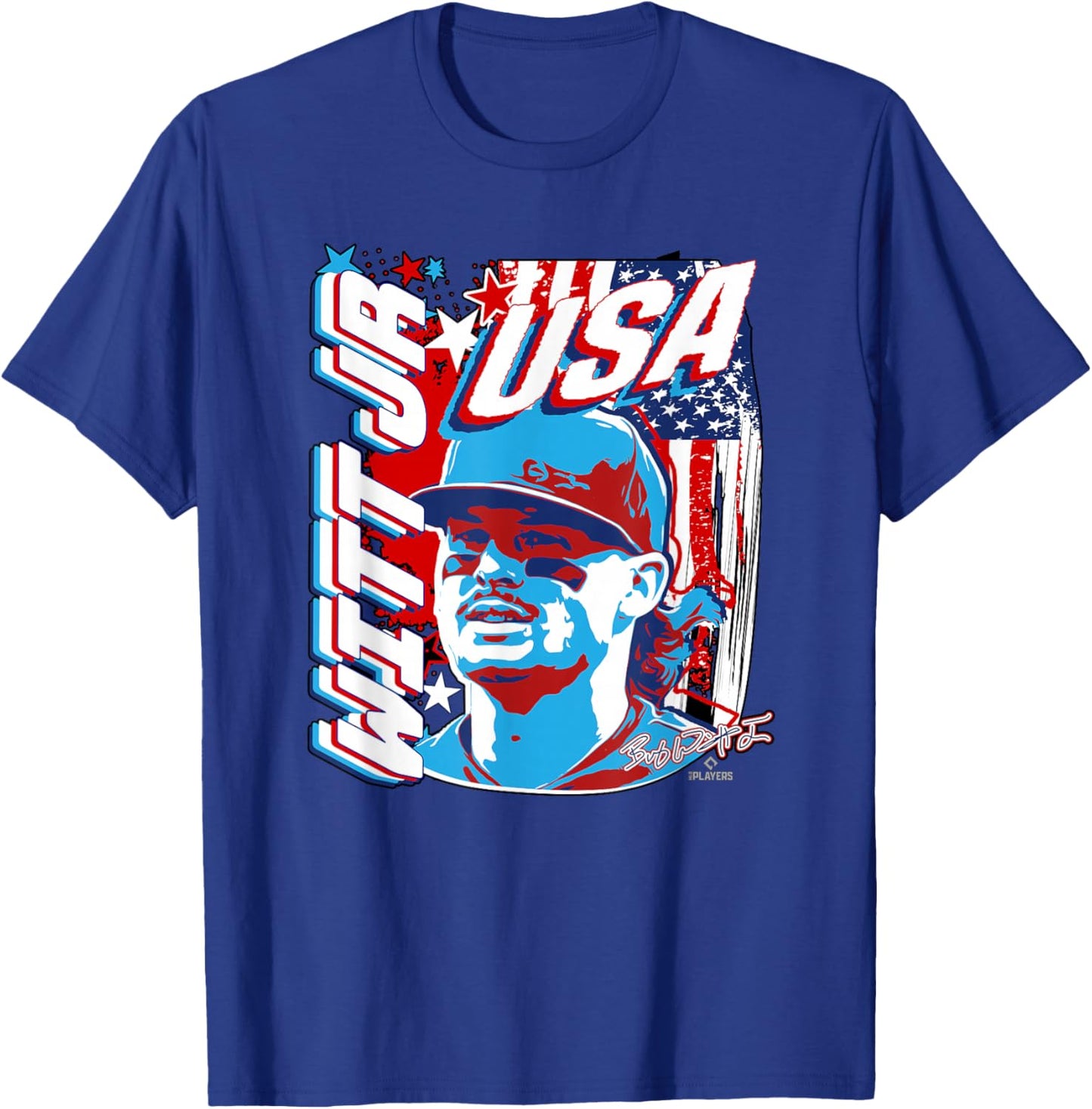 Bobby WITT Jr. International Baseball USA MLBPA T-Shirt - T-Shirt | Royal
