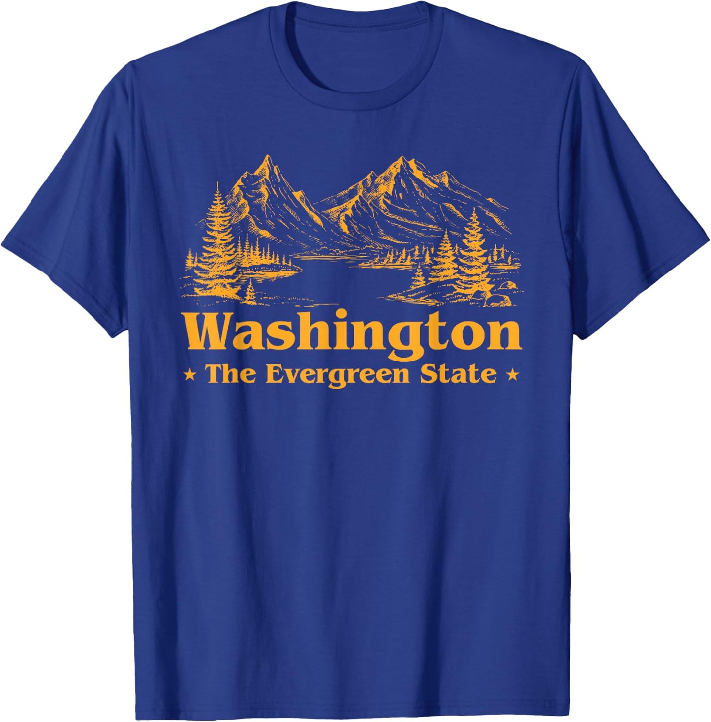 Funny Home Washington State The Evergreen State T-Shirt - T-Shirt | Royal