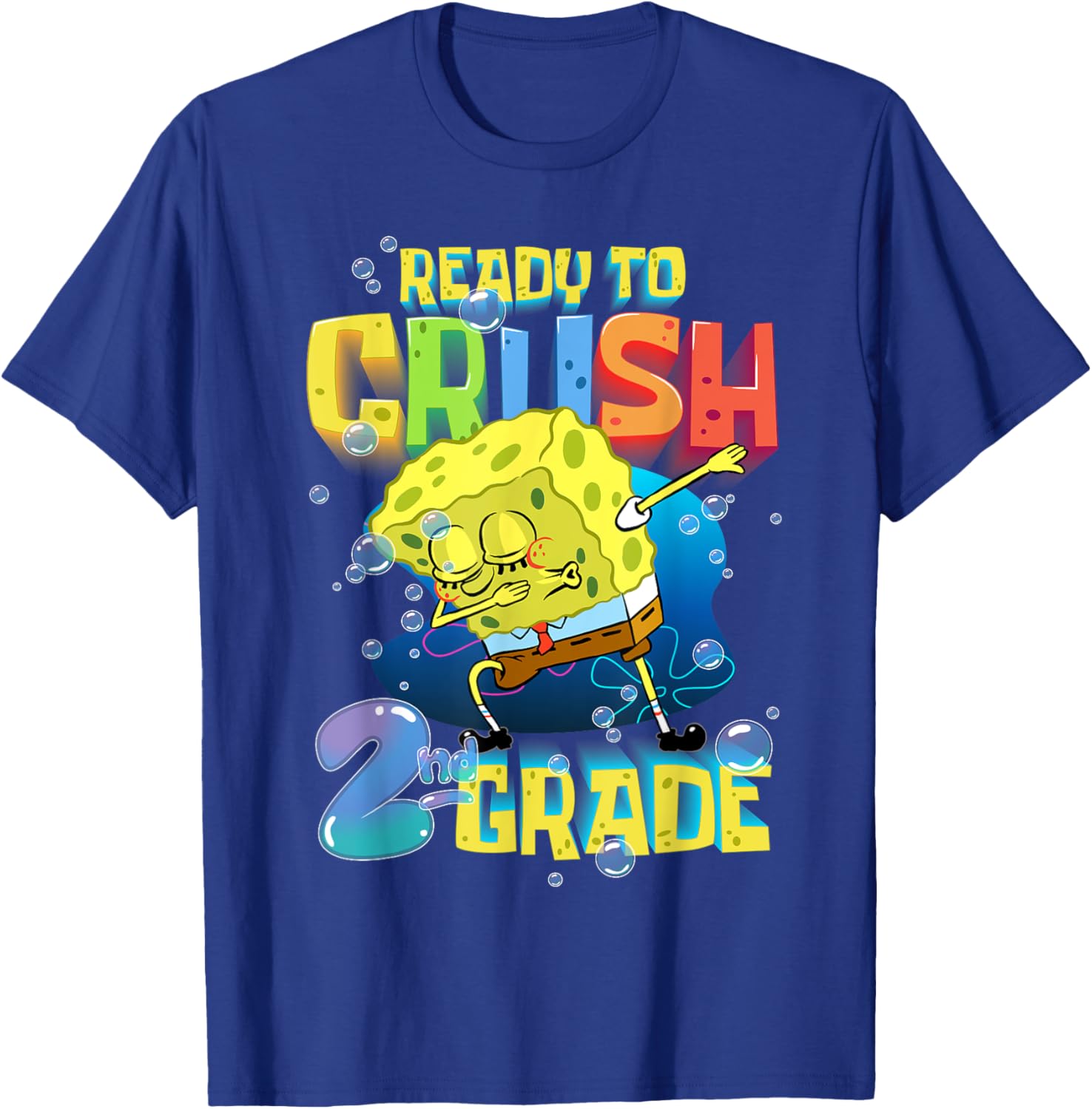 Spongebob Dabbing Ready to Crush 2nd Grade School Spongebob T-Shirt - T-Shirt | Royal