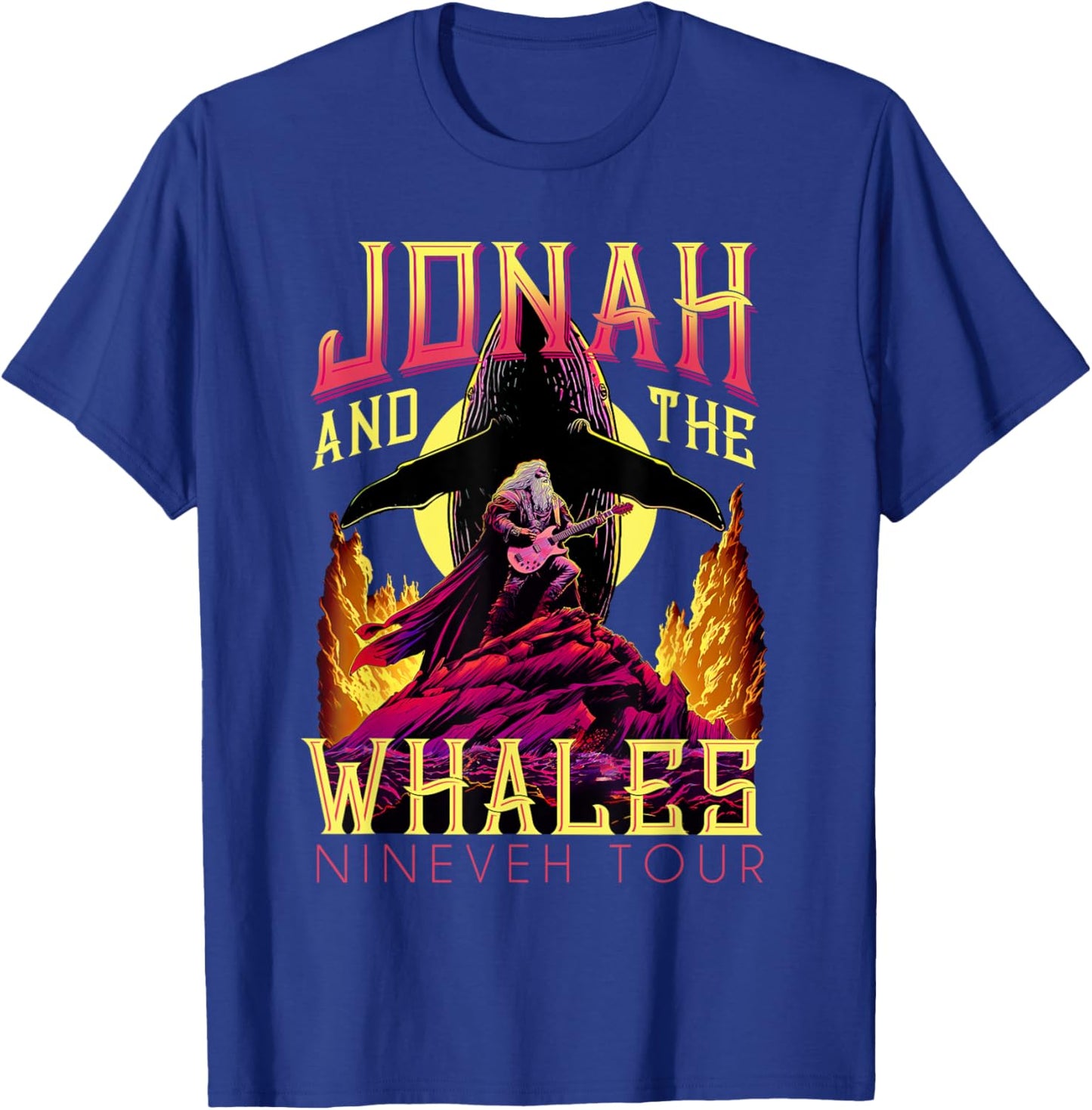 Christian Shirt Jonah and Whales Funny Vintage Rock T-Shirt - T-Shirt | Royal