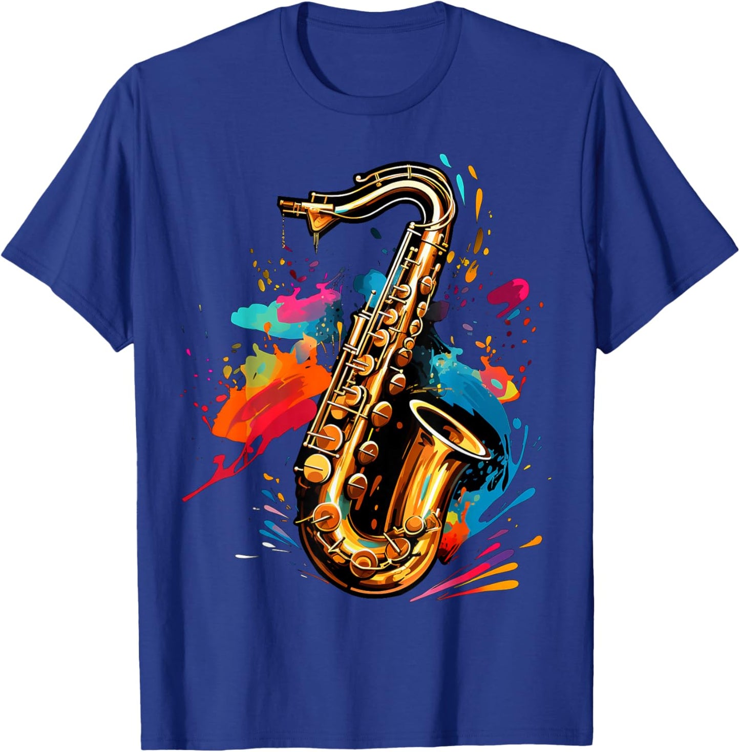 Saxophone lovers , Small, Black T-Shirt - T-Shirt | Royal