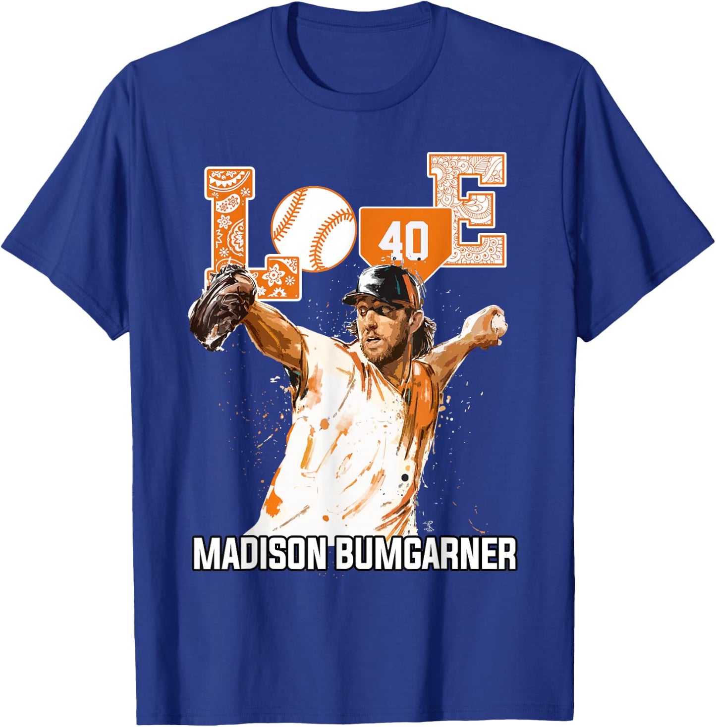 Madison Bumgarner Love Player - Apparel T-Shirt - T-Shirt | Royal