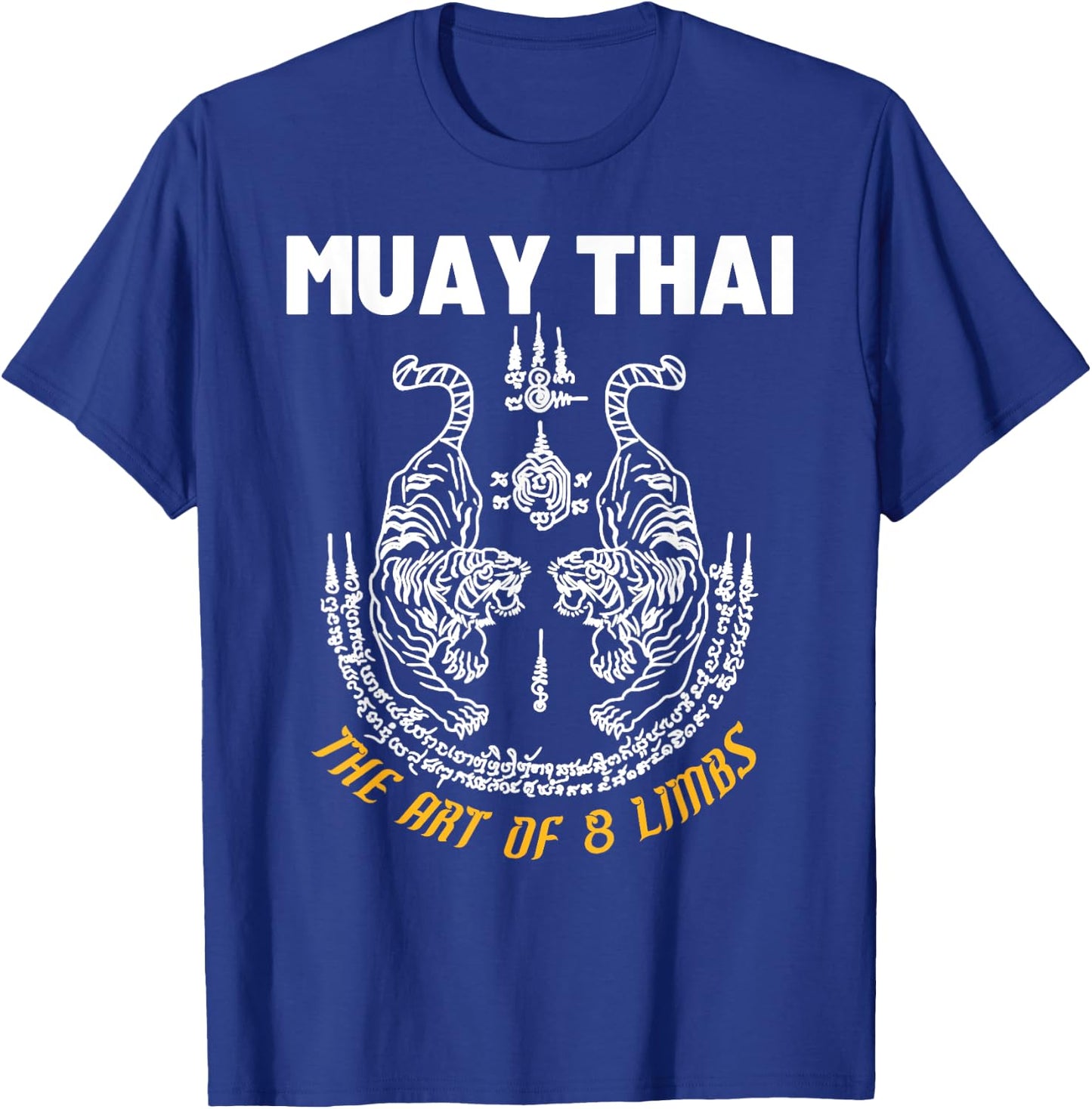 The Art Of 8 Limbs Muay Thai Martial Art Sak Yant Twin Tiger T-Shirt - T-Shirt | Royal